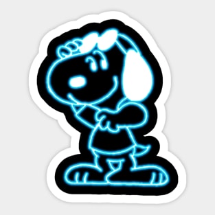 Snoopy Neon Sticker
